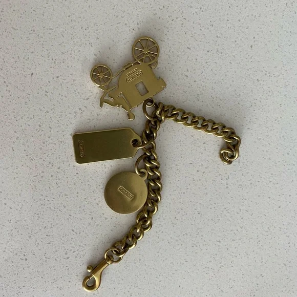 Coach Brass Carriage 1941 Bag charm chain FOB - Picture 6 of 8